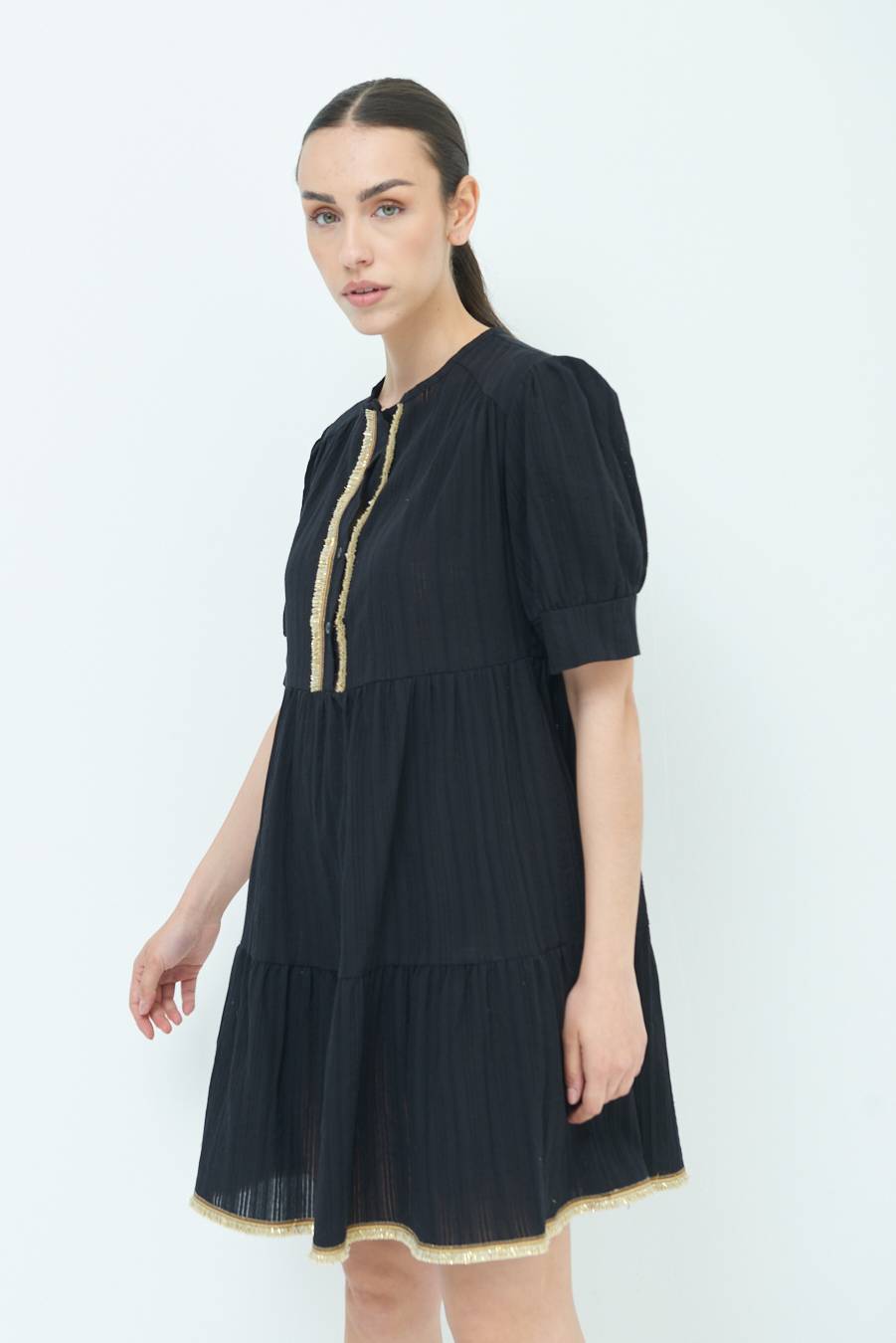 Kikisix ABITINO CON INSERTO ORO NERO