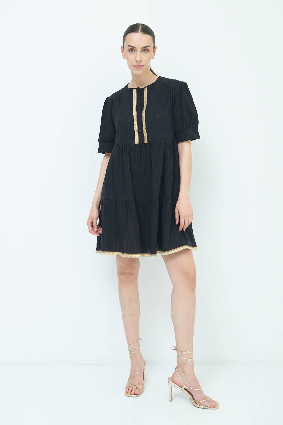 Kikisix ABITINO CON INSERTO ORO NERO