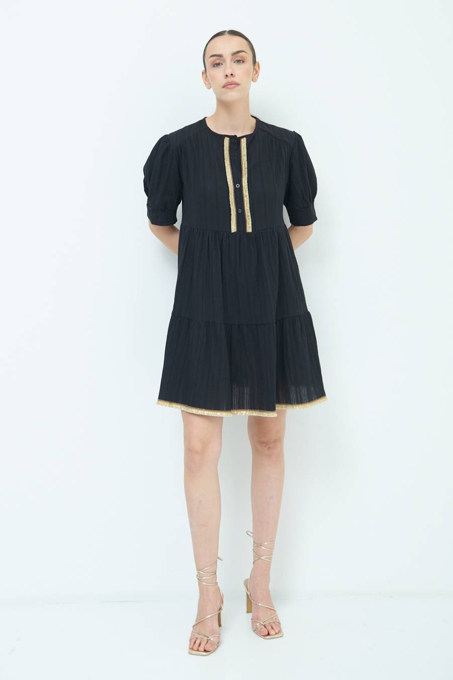 Kikisix ABITINO CON INSERTO ORO NERO