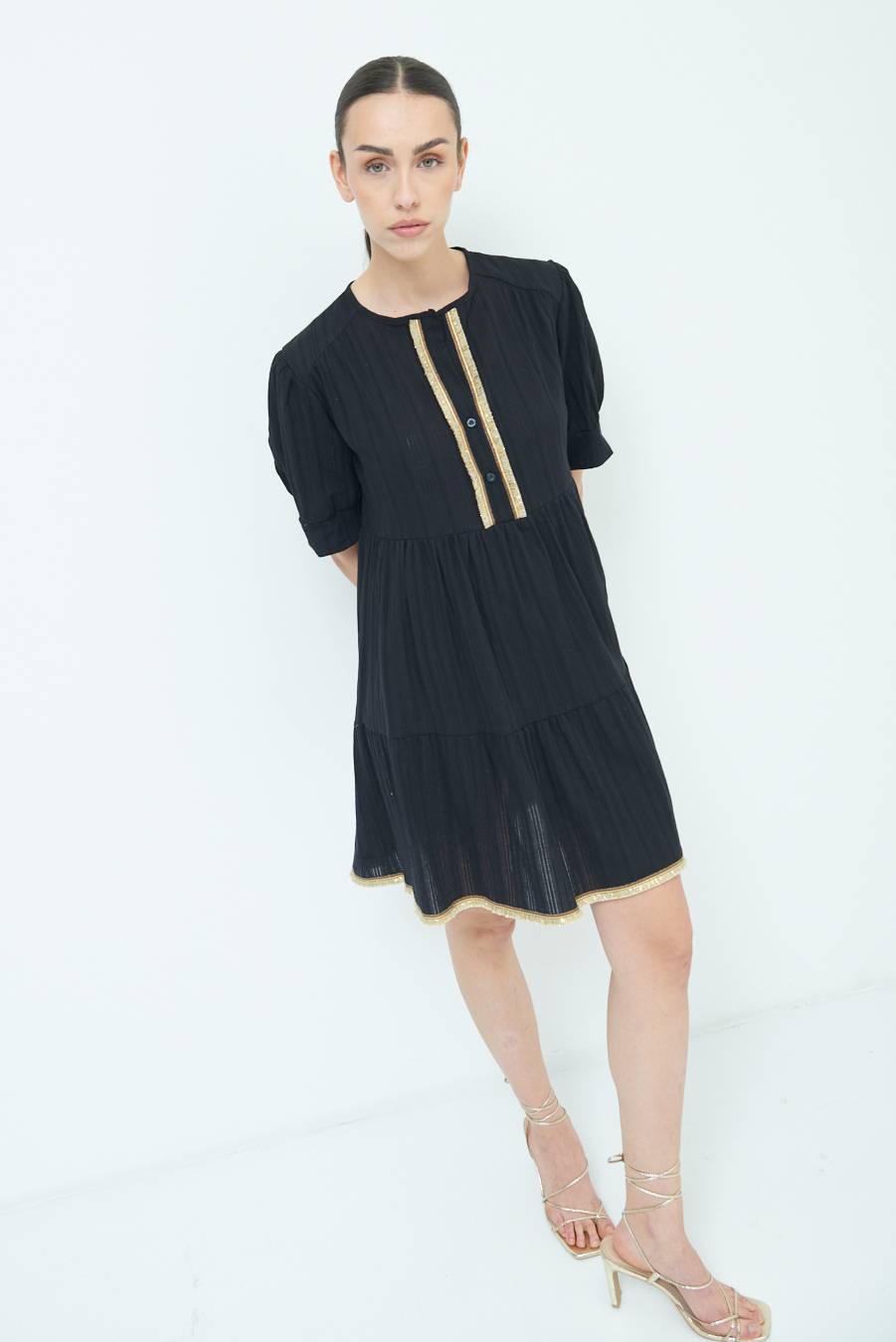 Kikisix ABITINO CON INSERTO ORO NERO