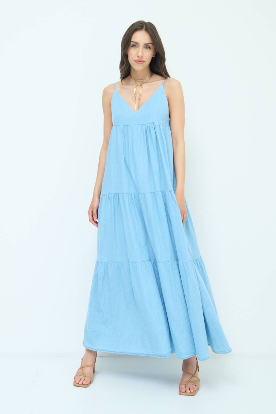 Kikisix ABITO AMPIA MAXI BLU CHIARO