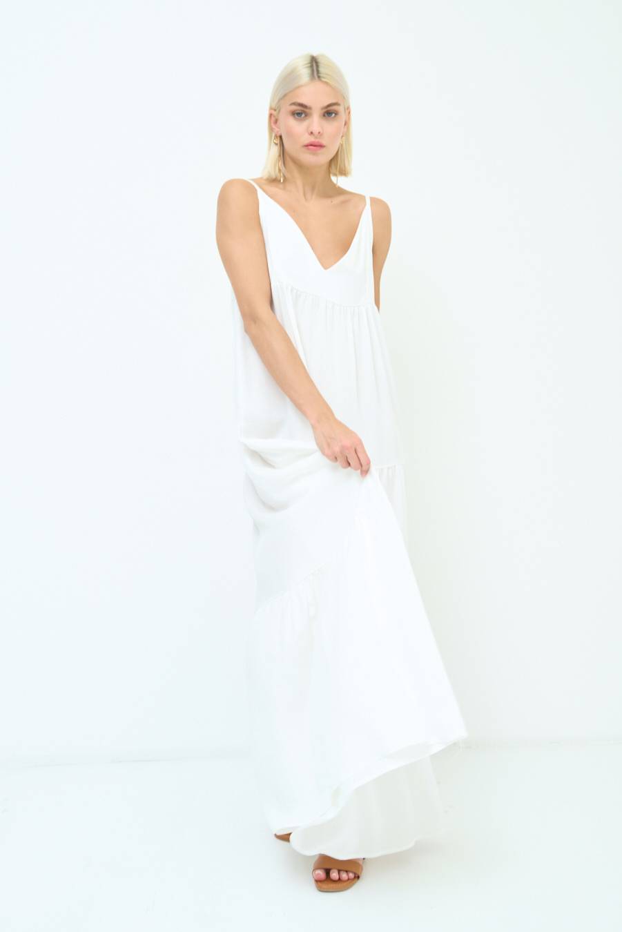 Kikisix ABITO AMPIO MAXI BIANCO