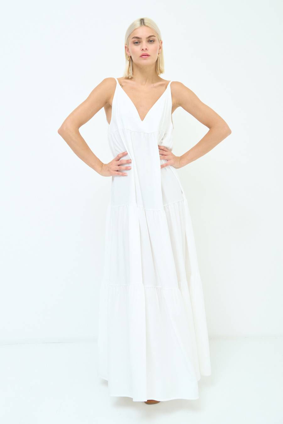 Kikisix ABITO AMPIO MAXI BIANCO