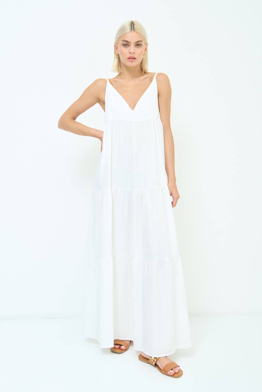 Kikisix ABITO AMPIO MAXI BIANCO