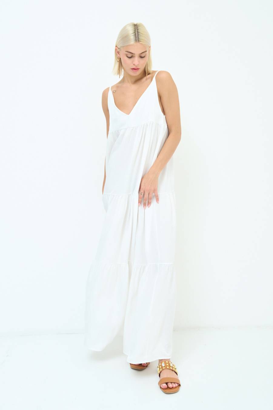 Kikisix ABITO AMPIO MAXI BIANCO