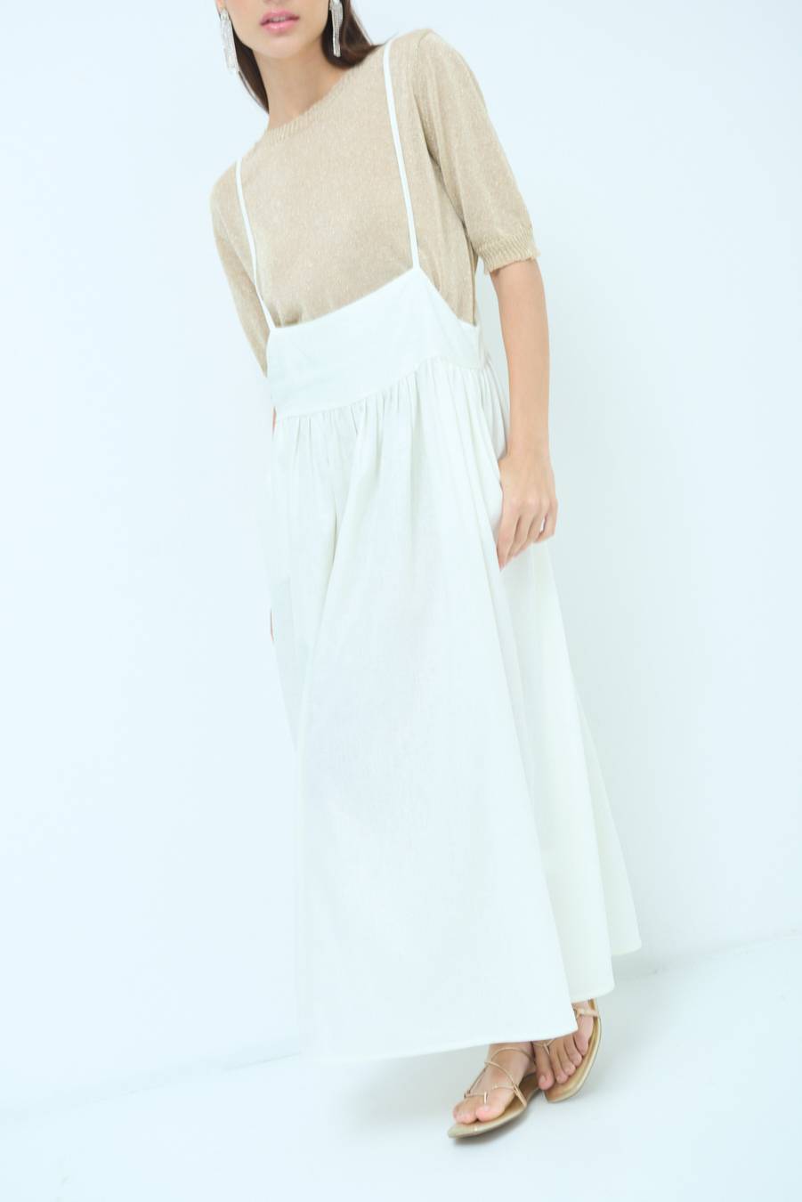 Kikisix ABITO CON TAGLIO SENO MISTO VISCOSA BURRO