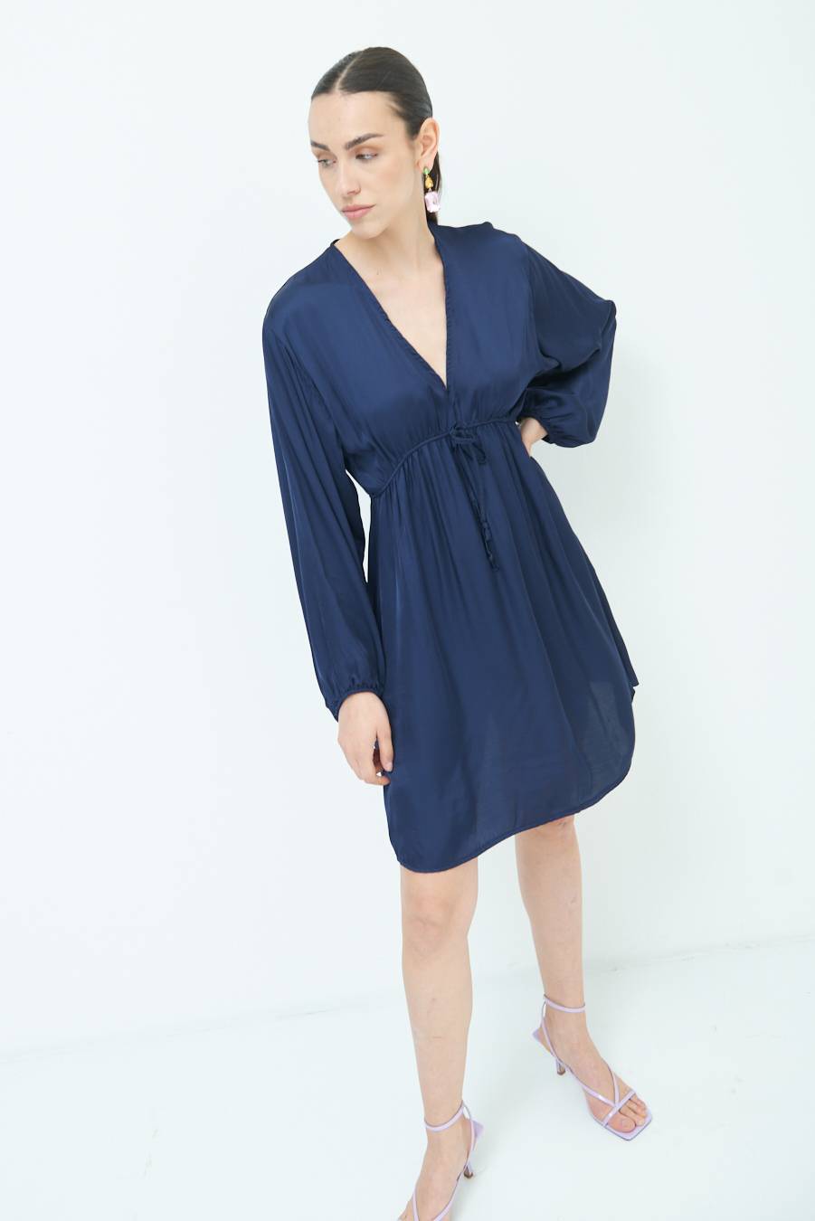 Kikisix ABITO COULICE RASO VISCOSA BLU