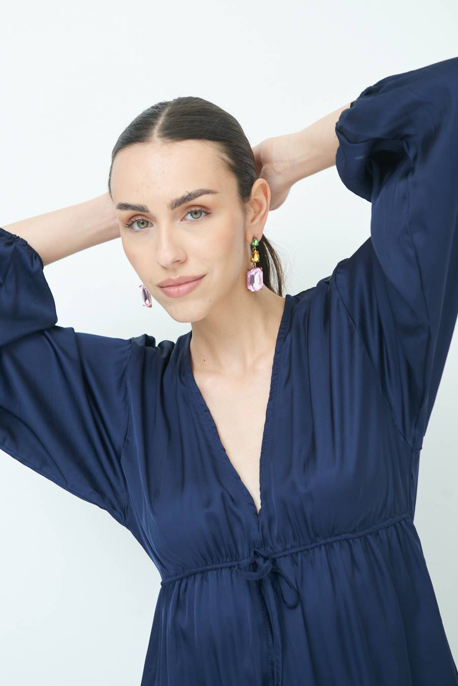 Kikisix ABITO COULICE RASO VISCOSA BLU