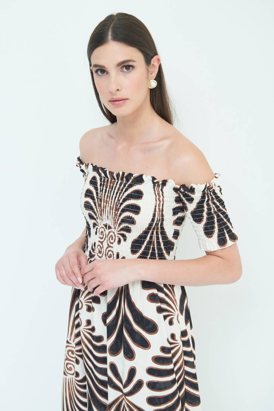 Kikisix ABITO ETNICO SHIFFER VISCOSA NERO