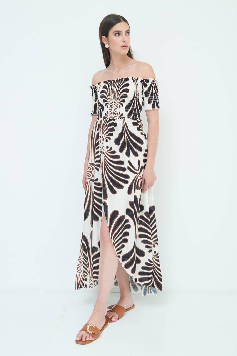 Kikisix ABITO ETNICO SHIFFER VISCOSA NERO