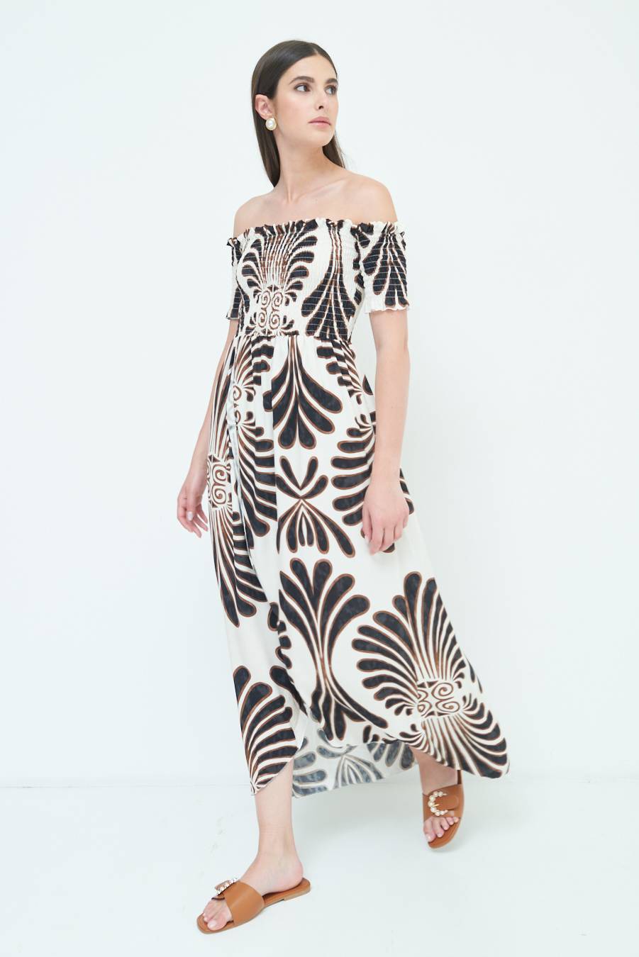 Kikisix ABITO ETNICO SHIFFER VISCOSA NERO