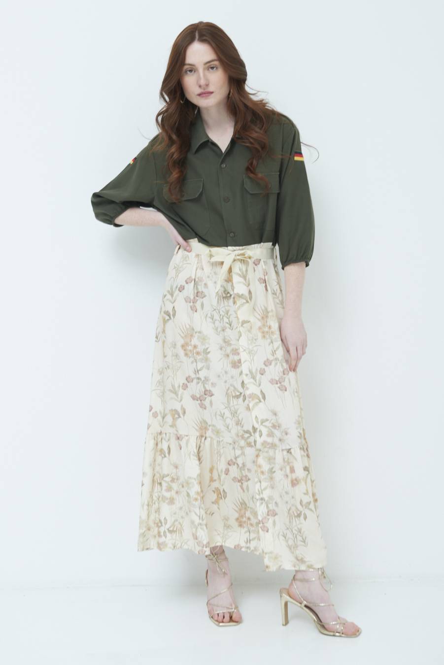 Kikisix ABITO GONNA FANTASIA VINTAGE BEIGE