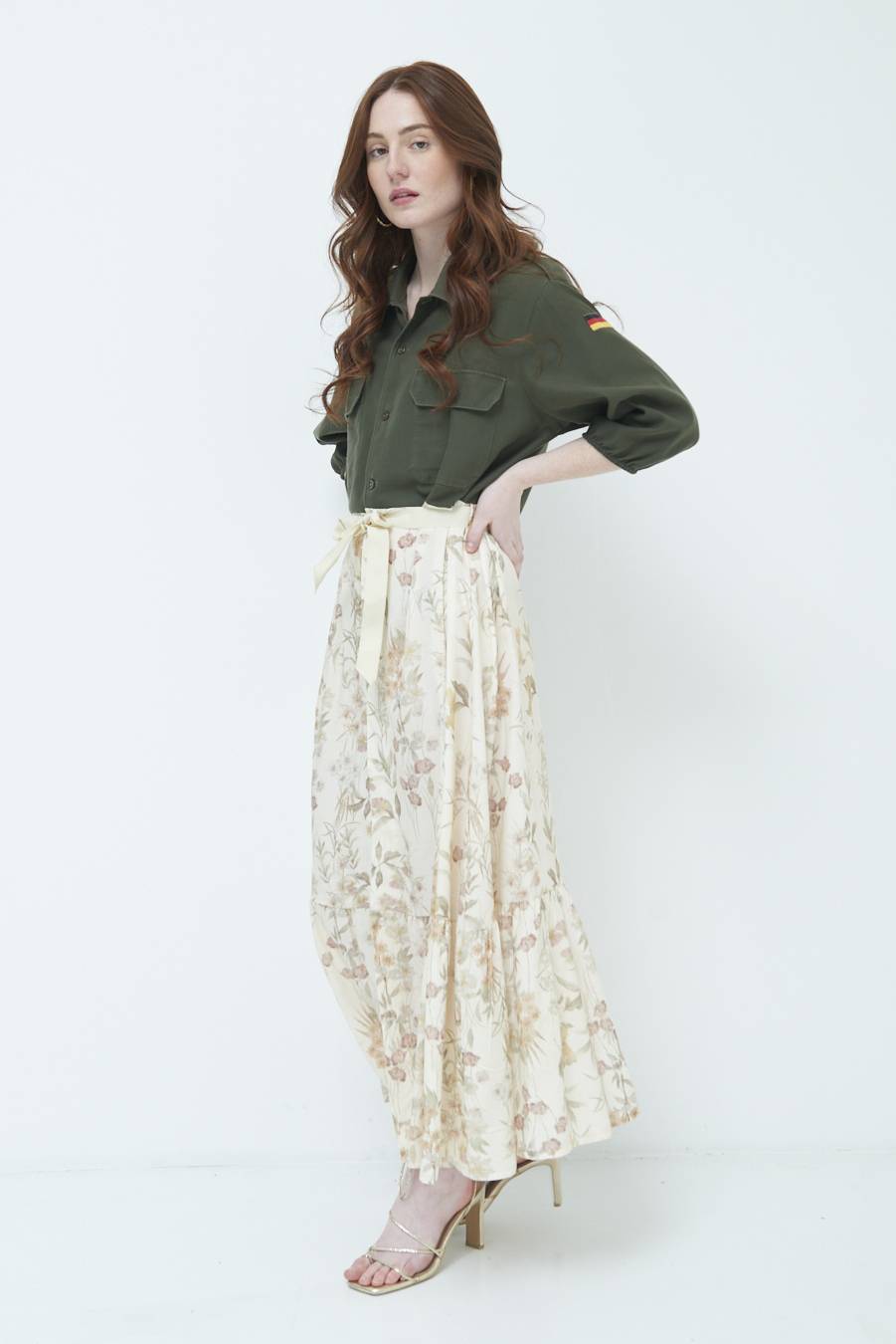 Kikisix ABITO GONNA FANTASIA VINTAGE BEIGE