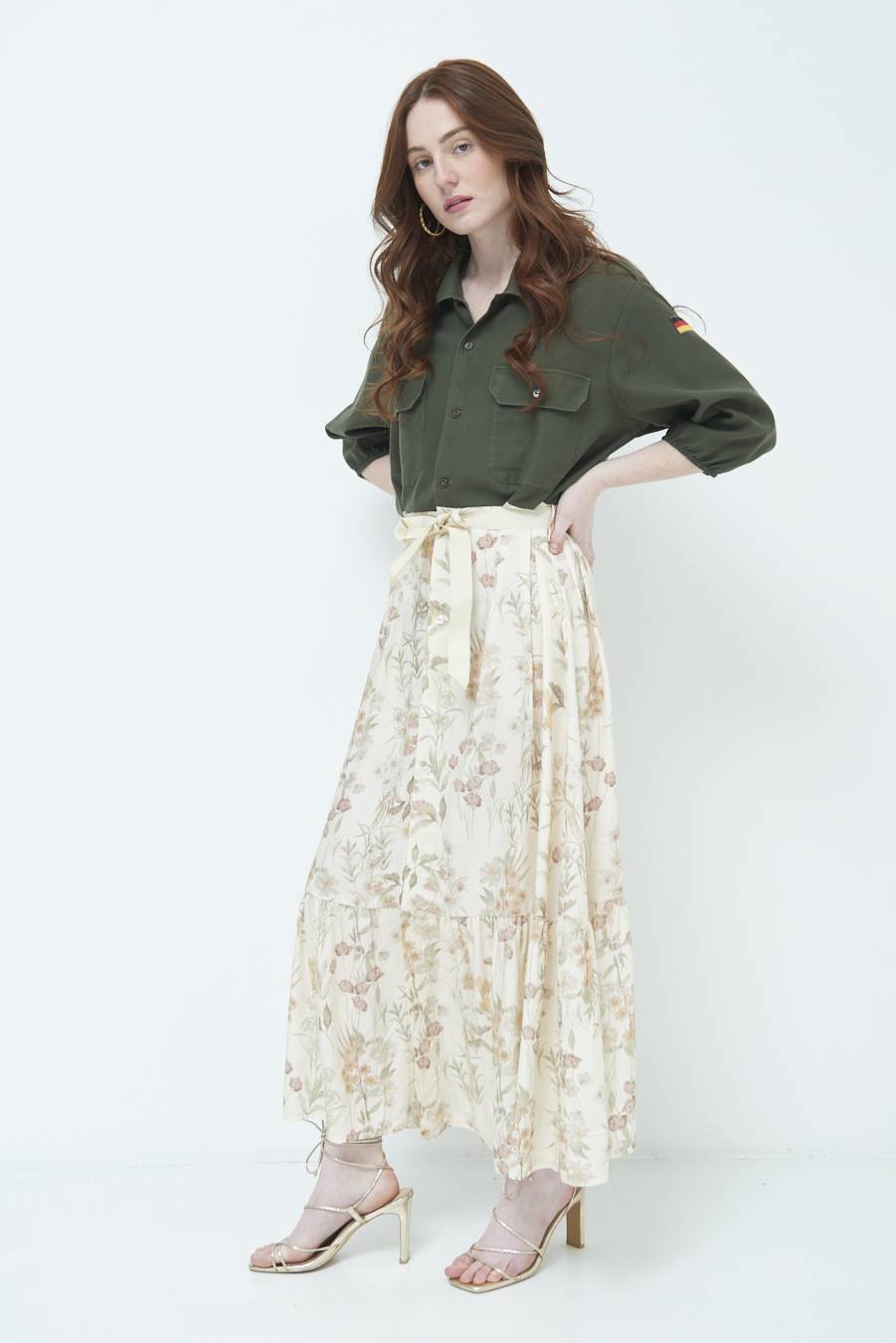 Kikisix ABITO GONNA FANTASIA VINTAGE BEIGE