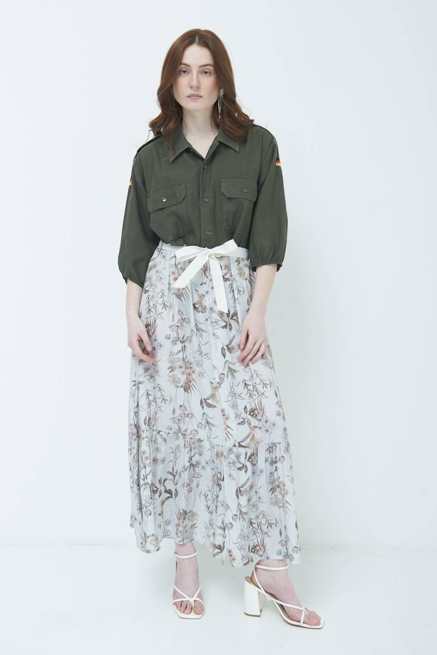 Kikisix ABITO GONNA FANTASIA VINTAGE GRIGIO