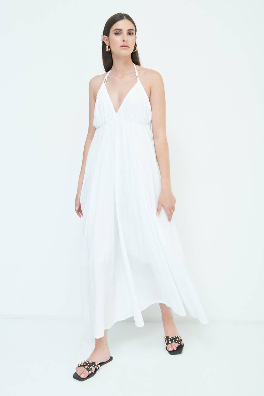 Kikisix ABITO LUNGO INCROCIATO DIETRO BIANCO