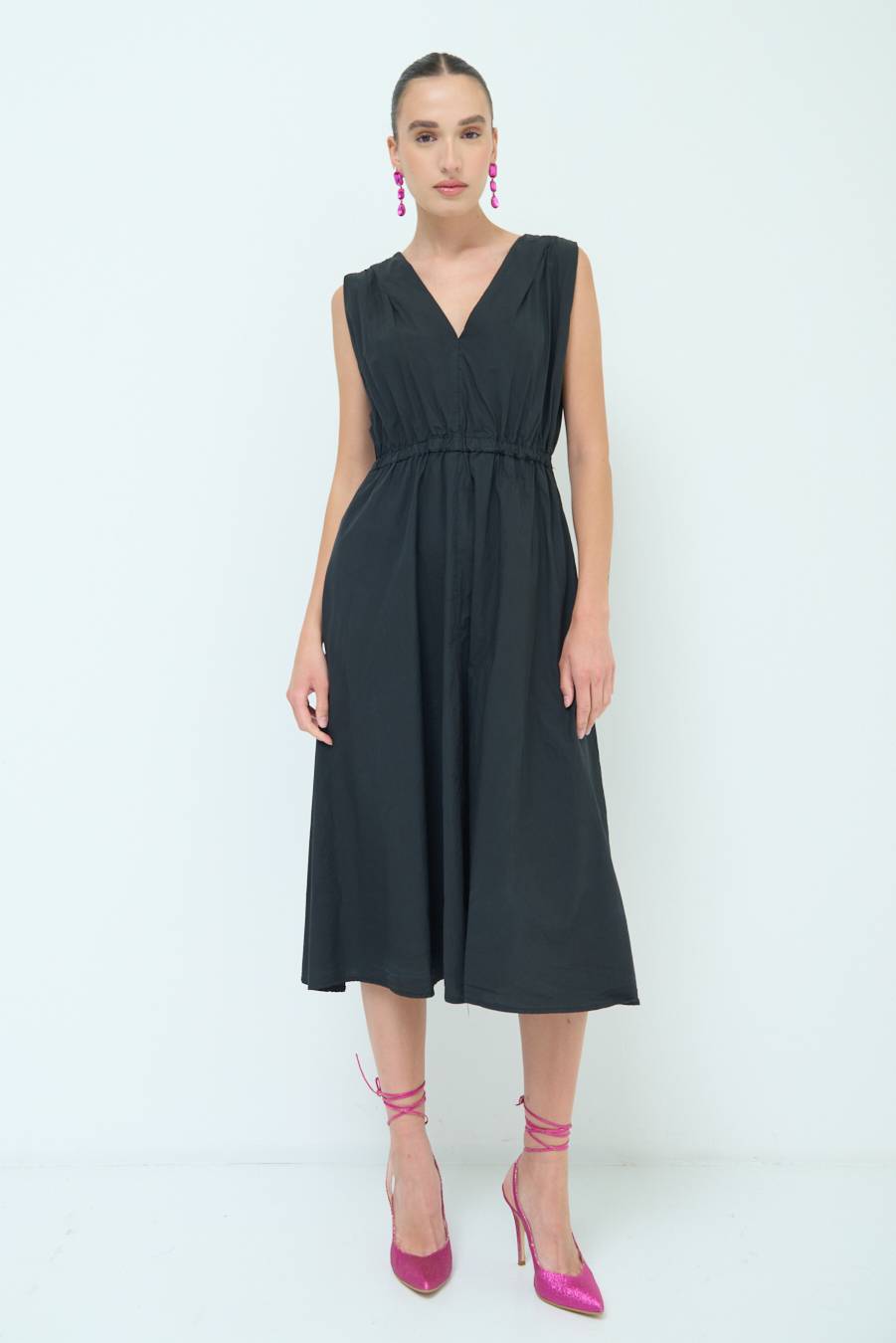 Kikisix ABITO MIDI CON ELASTICO NERO