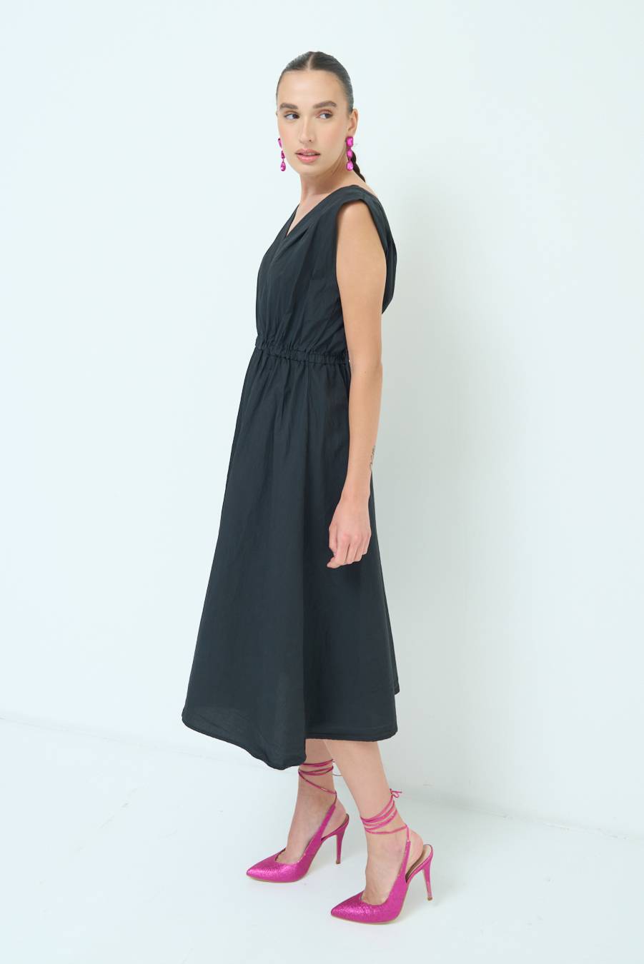 Kikisix ABITO MIDI CON ELASTICO NERO