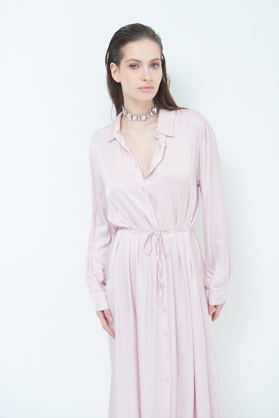 Kikisix ABITO RASO VISCOSA ROSA