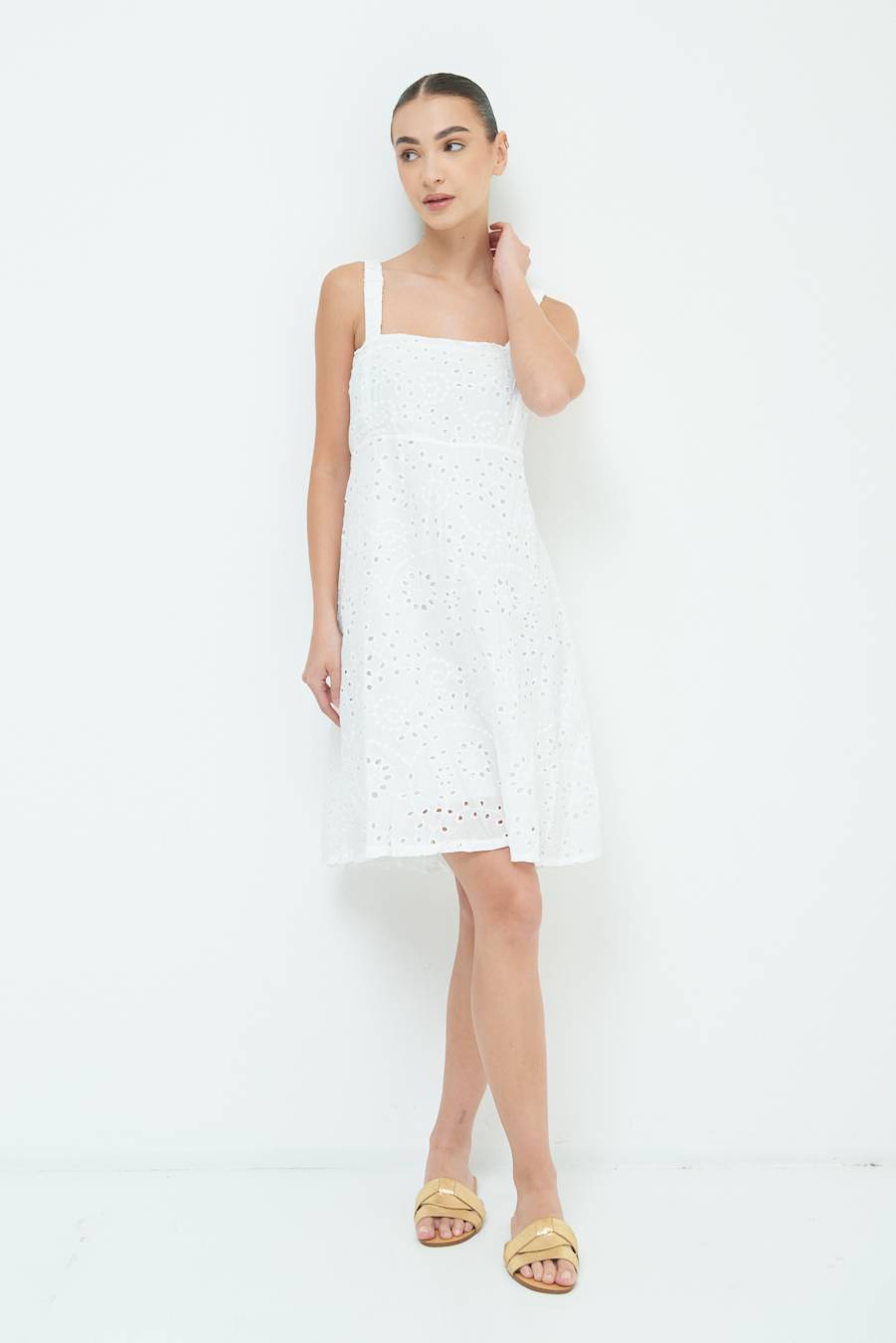 Kikisix ABITO S.GALLO CON ELASTICI DT BIANCO