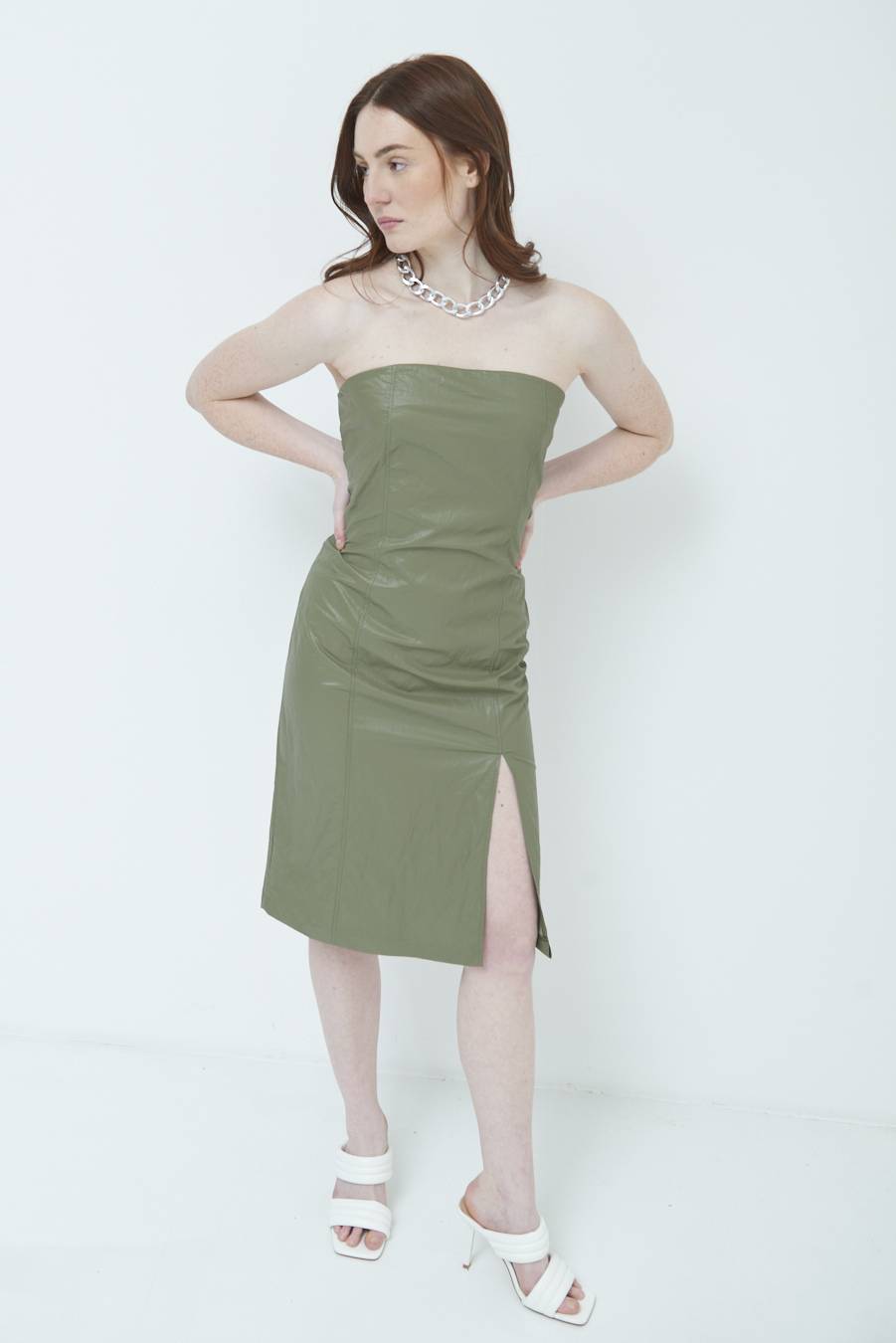 Kikisix ABITO TUBINO VERDE MILITARE