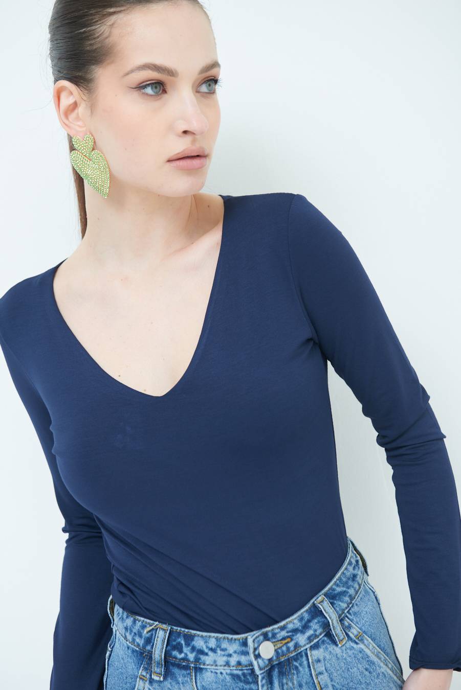 Kikisix BASICO SCOLLO V BLU