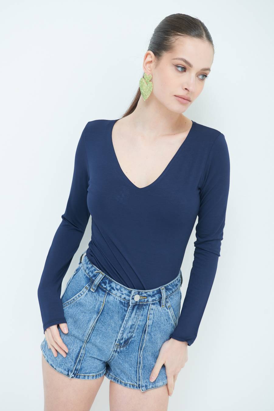 Kikisix BASICO SCOLLO V BLU