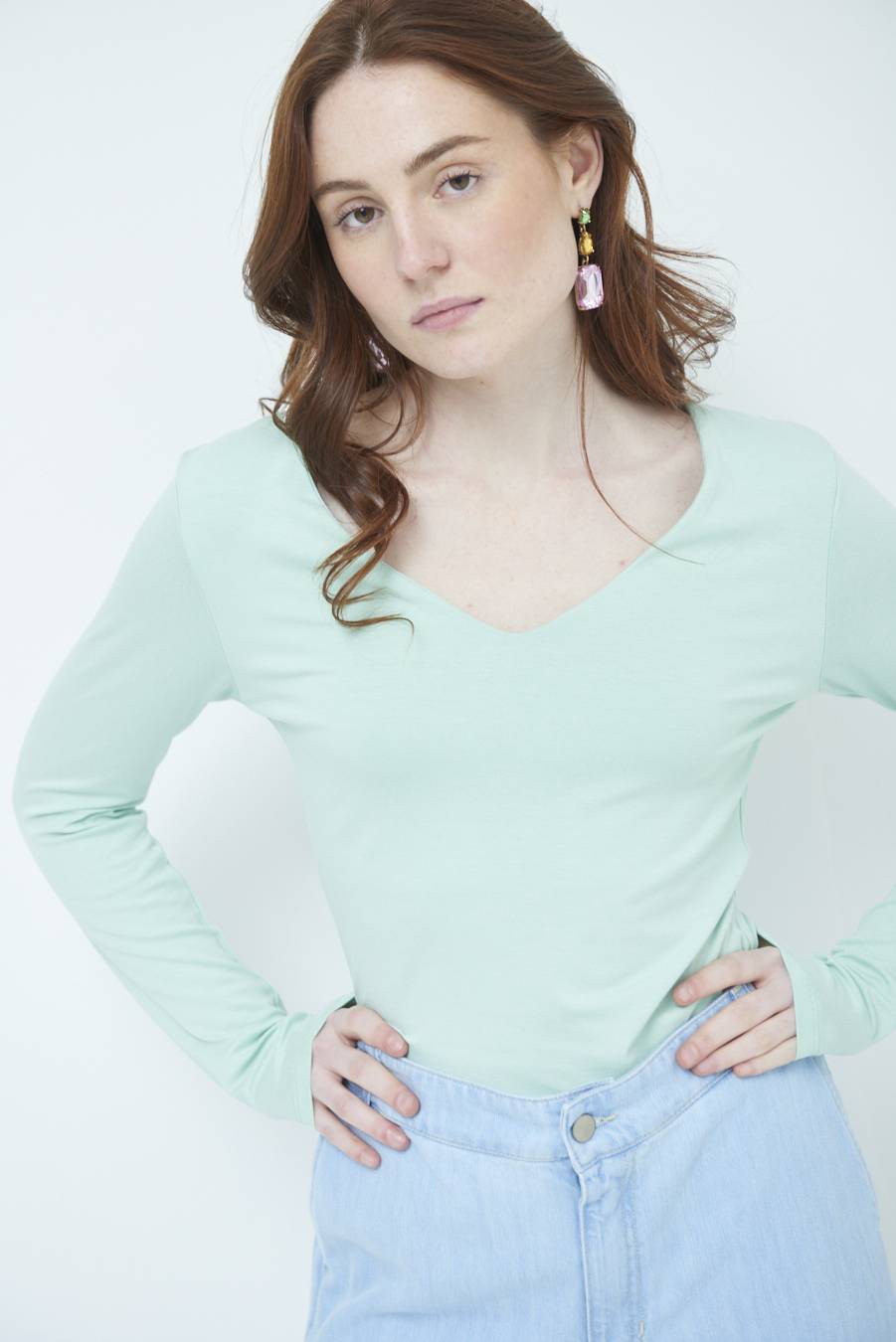 Kikisix BASICO SCOLLO V VERDE