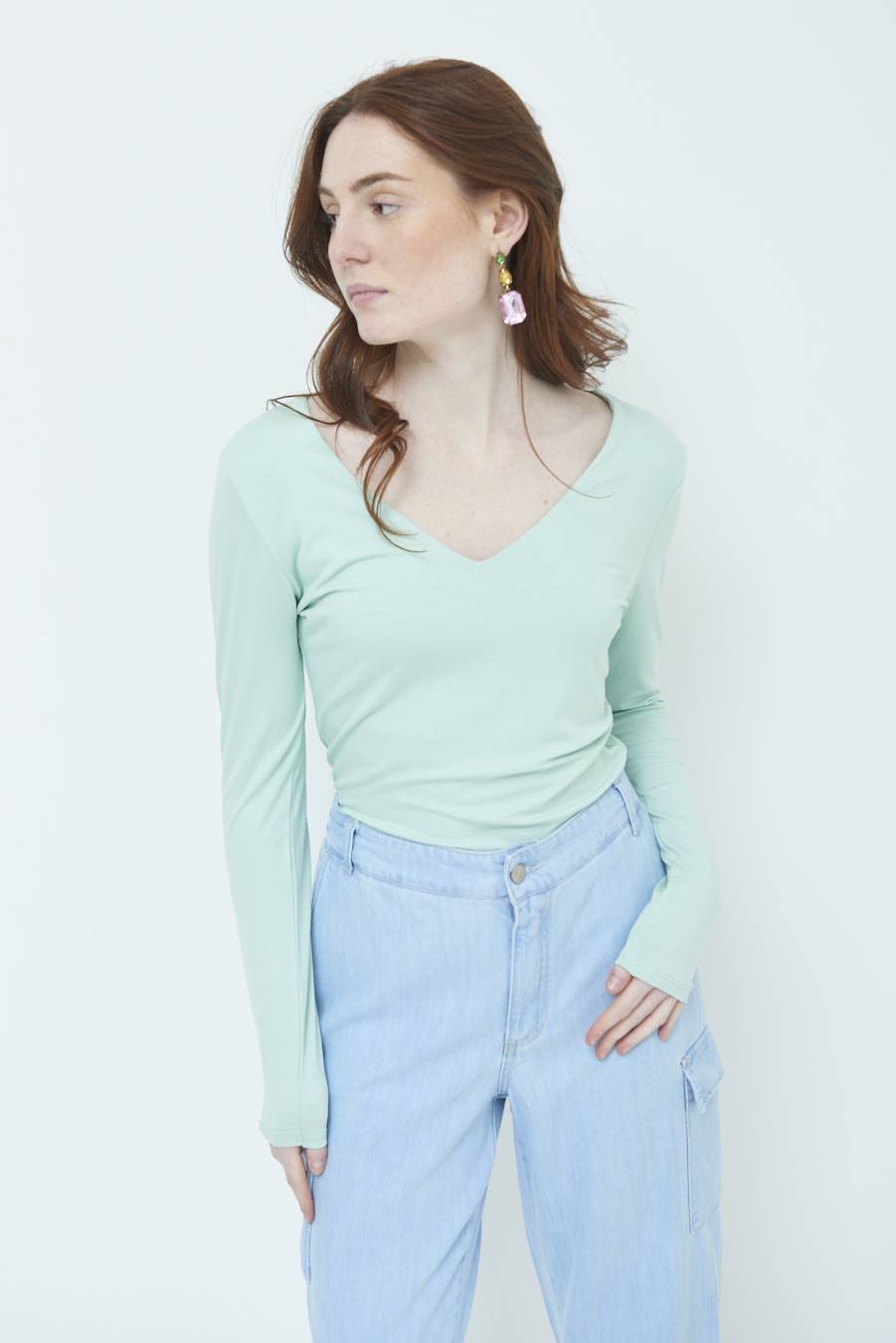 Kikisix BASICO SCOLLO V VERDE