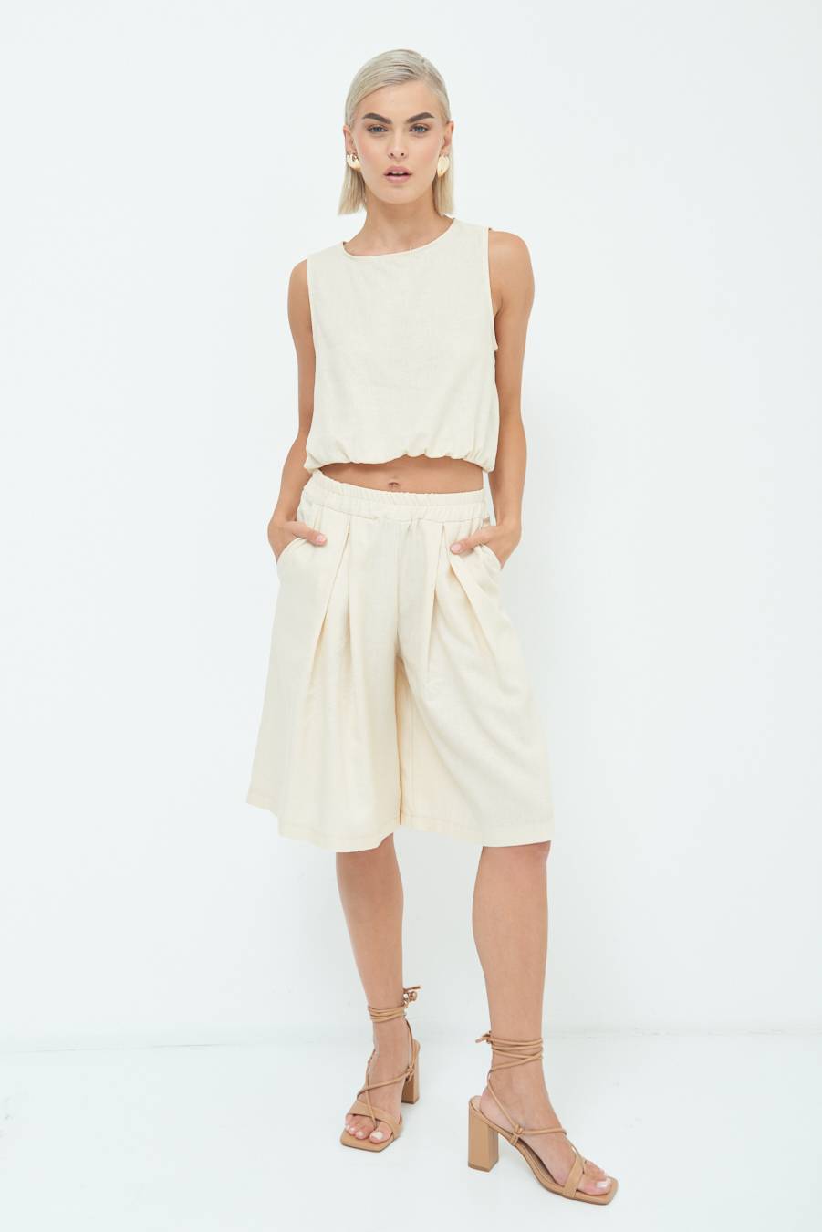 Kikisix BERMUDA CON PINCE NATURALE