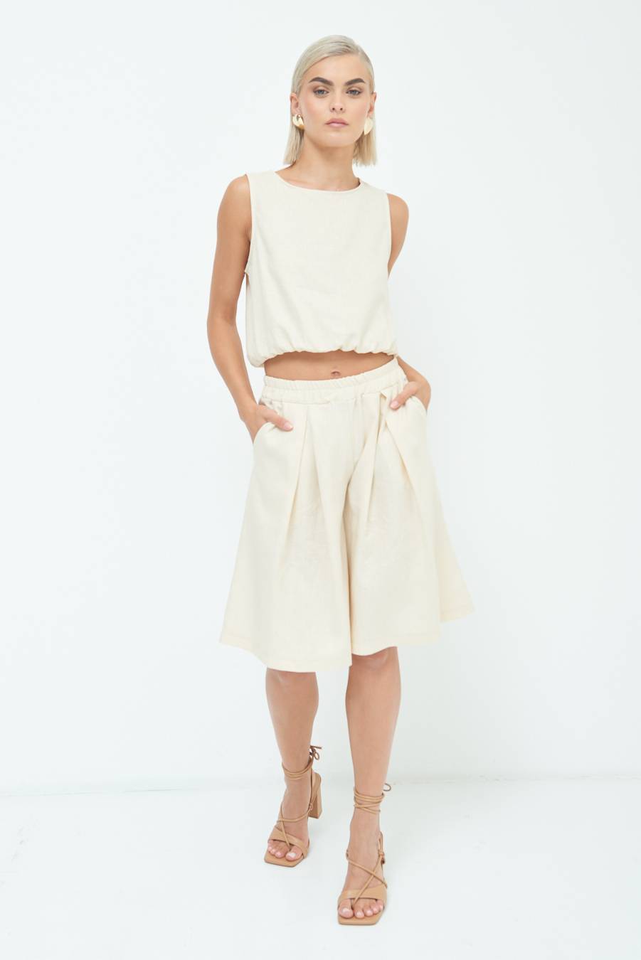 Kikisix BERMUDA CON PINCE NATURALE