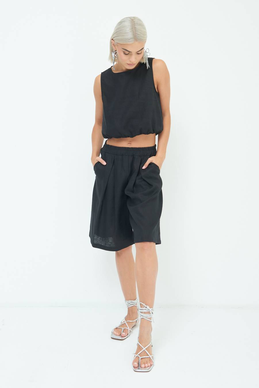 Kikisix BERMUDA CON PINCE NERO