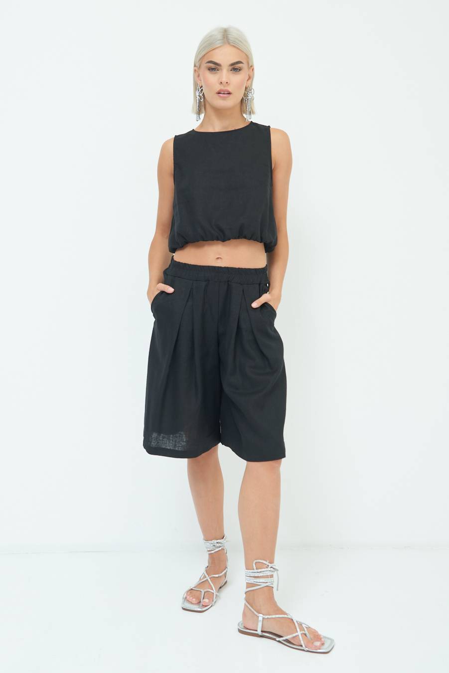 Kikisix BERMUDA CON PINCE NERO