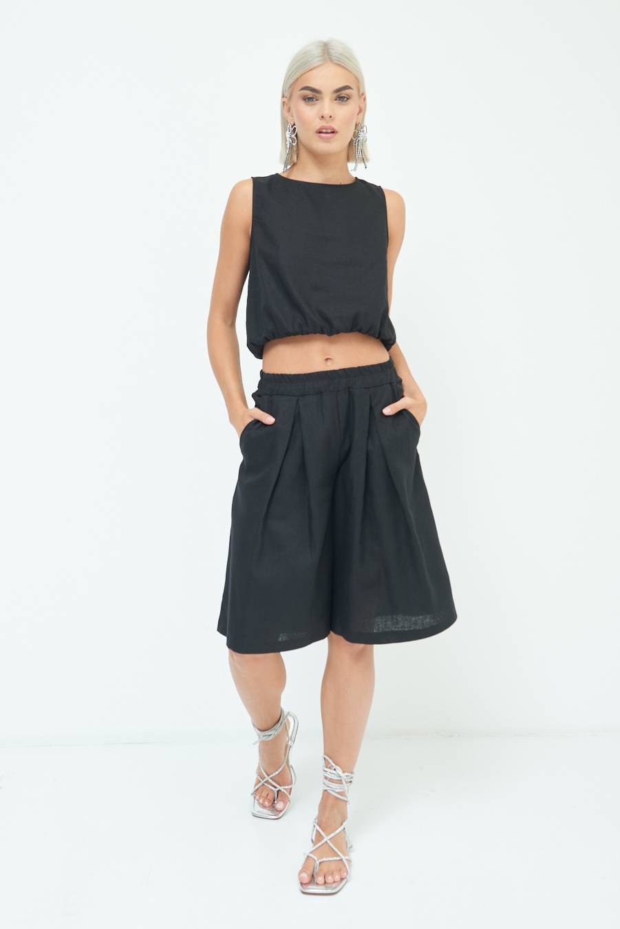 Kikisix BERMUDA CON PINCE NERO