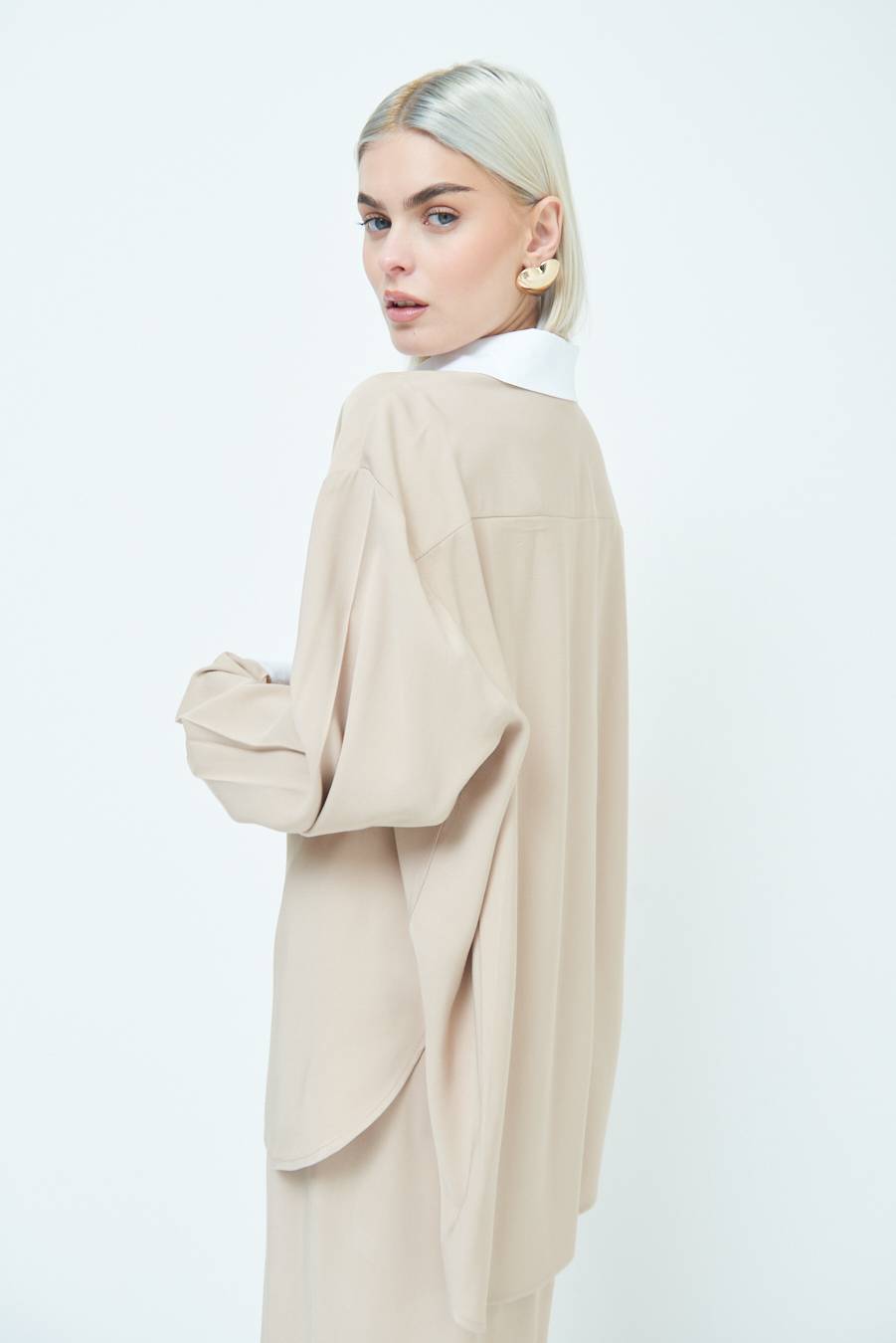 Kikisix CAMICIA COLLETTO B.CO BEIGE