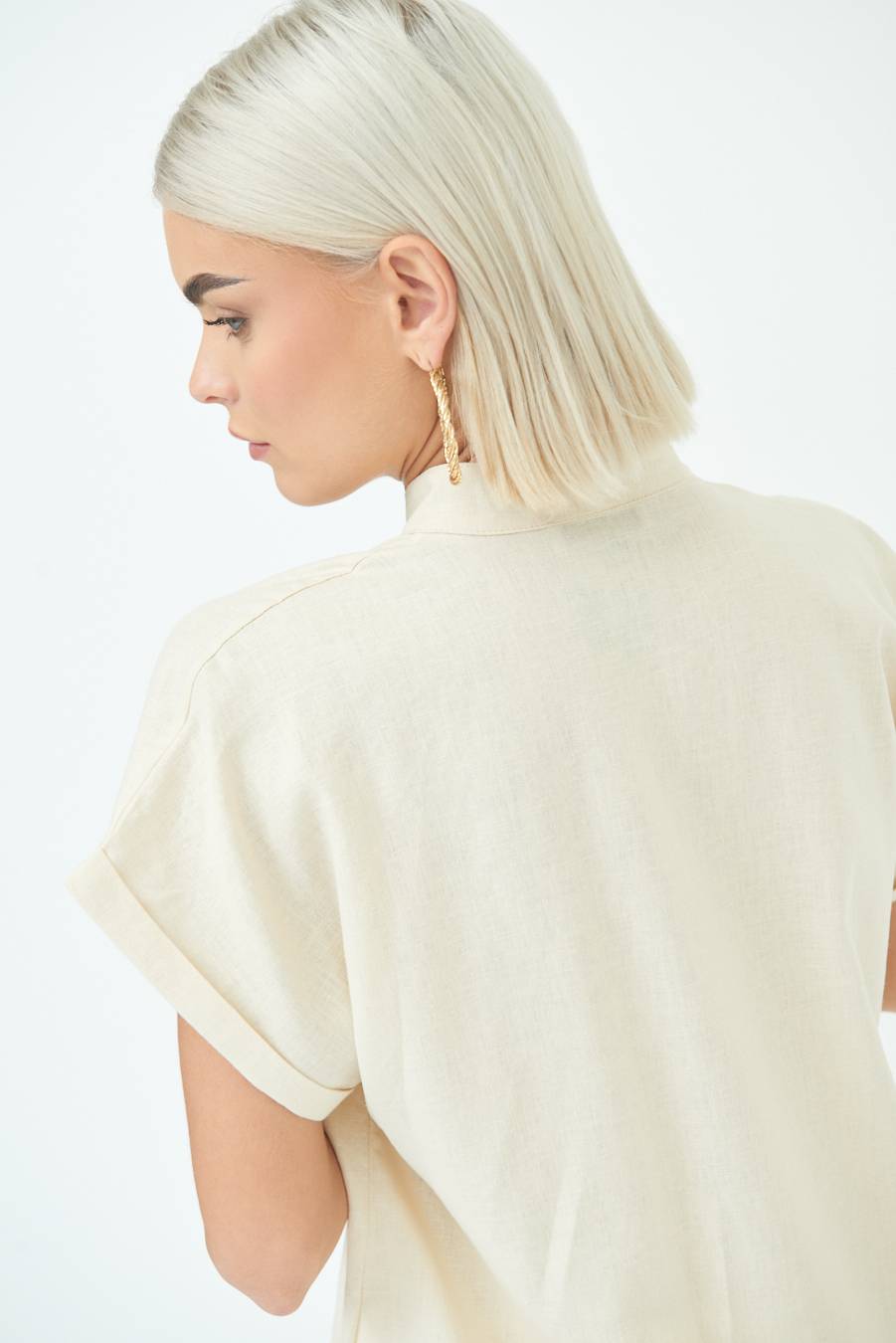 Kikisix CAMICIA MANICA ALETTA NATURALE