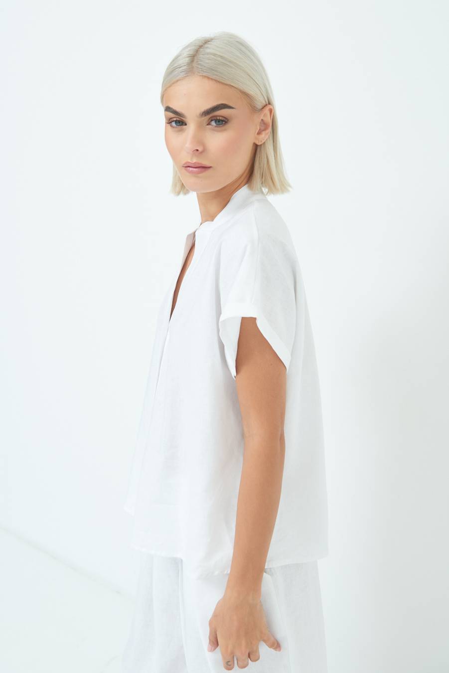 Kikisix CAMICIA MANICA ALETTA PANNA