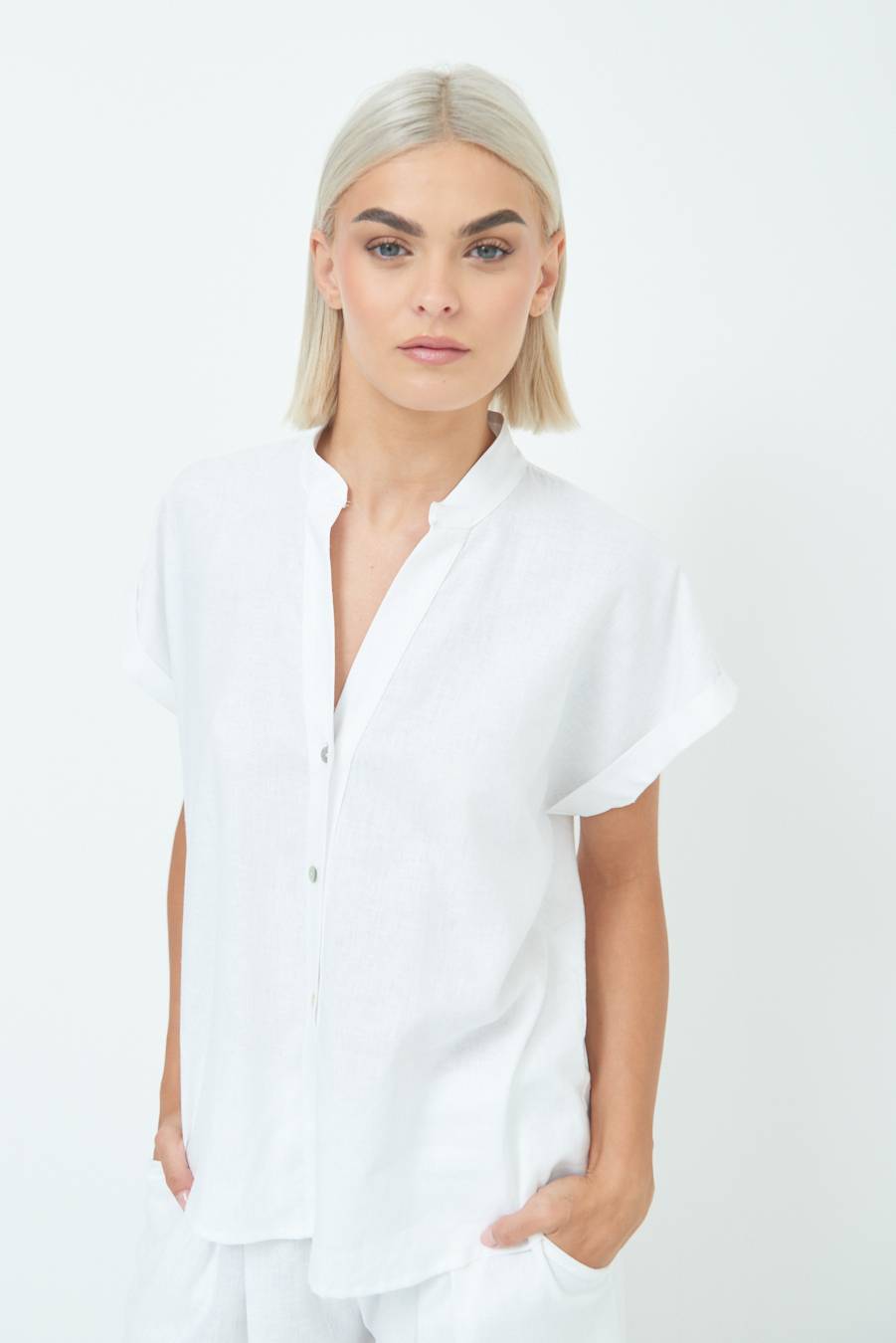 Kikisix CAMICIA MANICA ALETTA PANNA