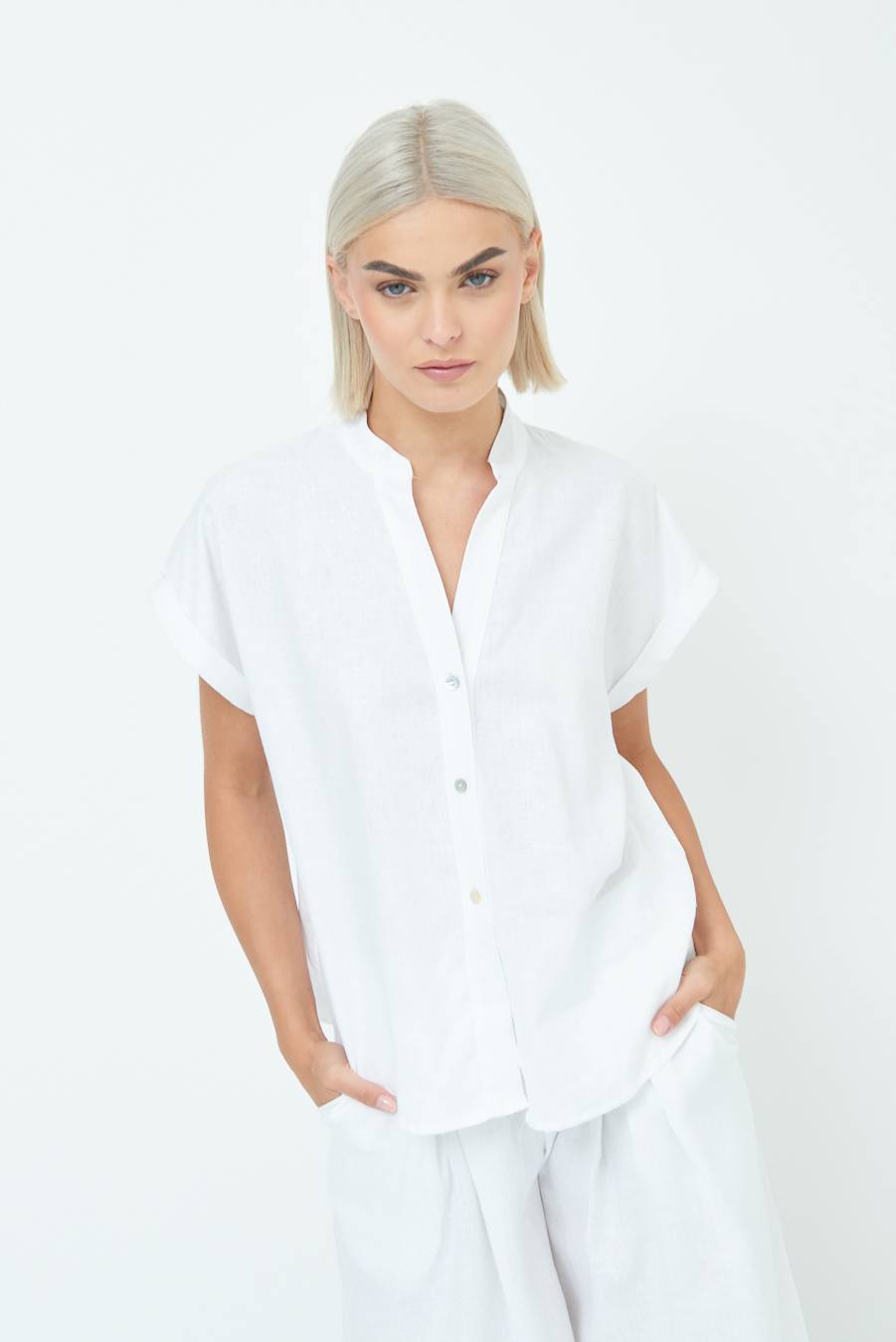 Kikisix CAMICIA MANICA ALETTA PANNA