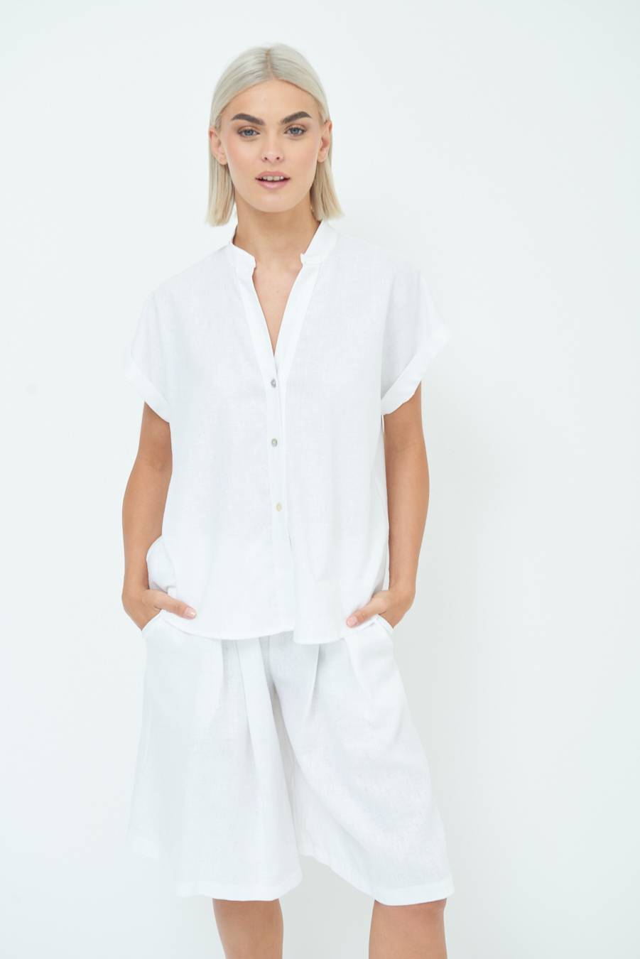 Kikisix CAMICIA MANICA ALETTA PANNA