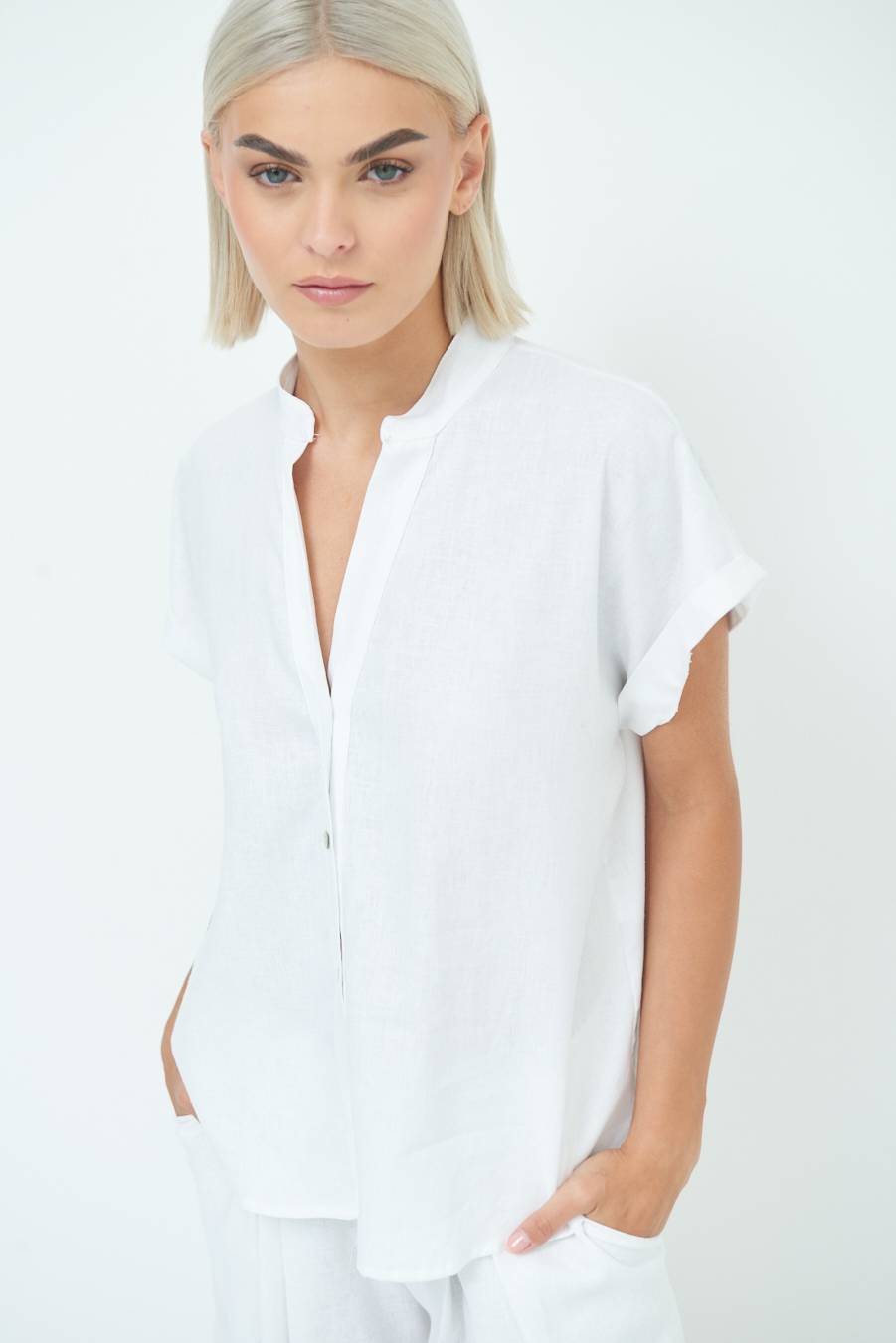 Kikisix CAMICIA MANICA ALETTA PANNA