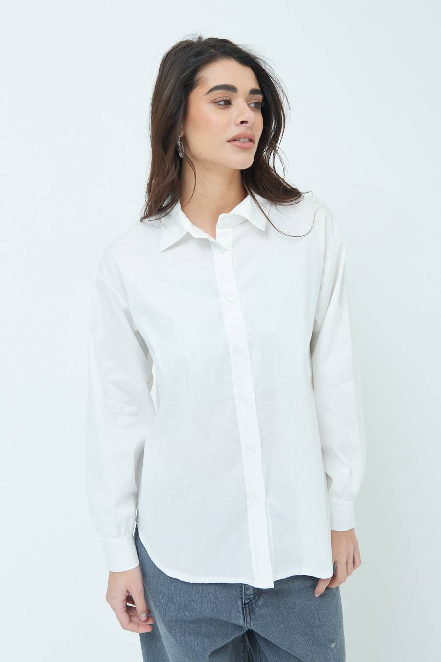 Kikisix CAMICIA MANICA AMPIA BIANCO