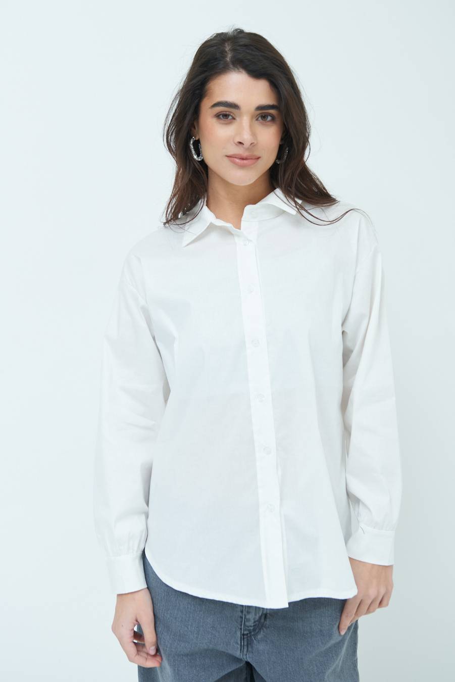 Kikisix CAMICIA MANICA AMPIA BIANCO