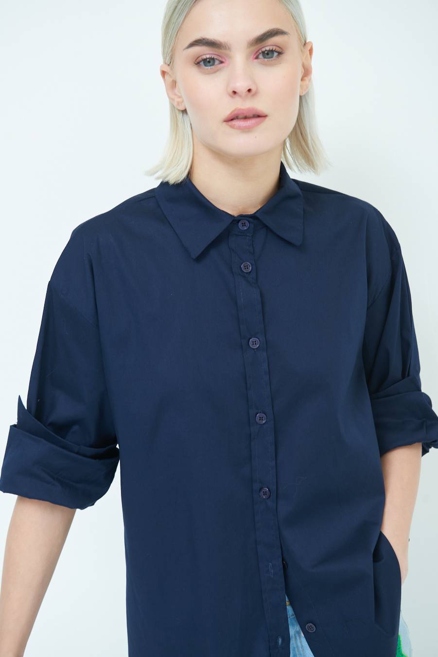 Kikisix CAMICIA MANICA AMPIA BLU