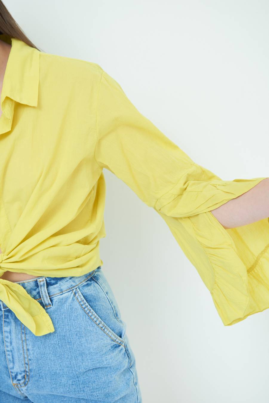 Kikisix CAMICIA MUSSOLA CON NODO LIMONE