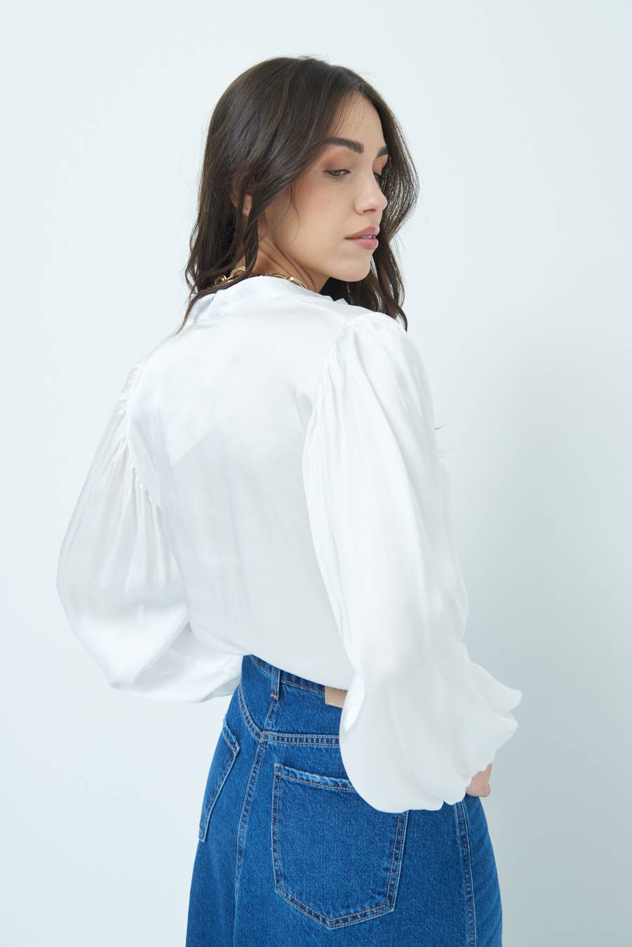 Kikisix CAMICIA POLO RASO VISCOSA BURRO