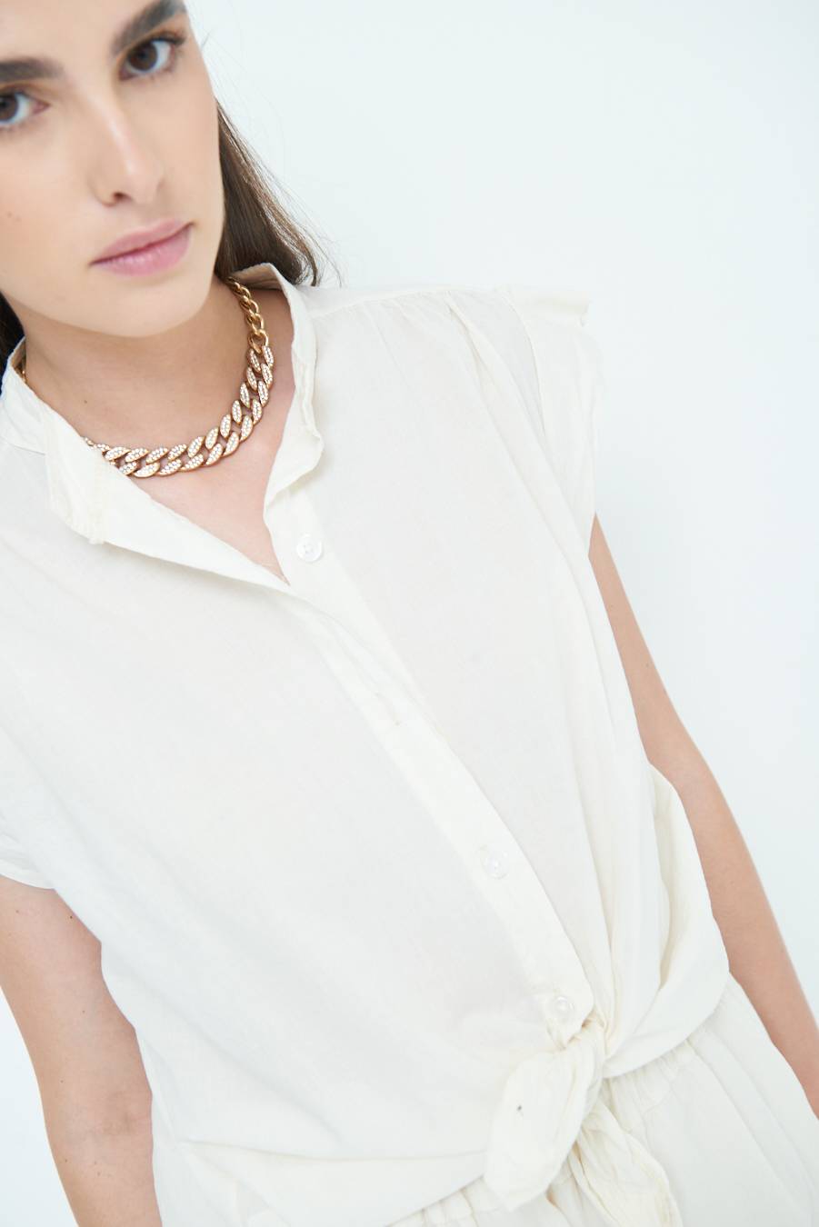 Kikisix CAMICIA SMANICATA CON NODO BURRO