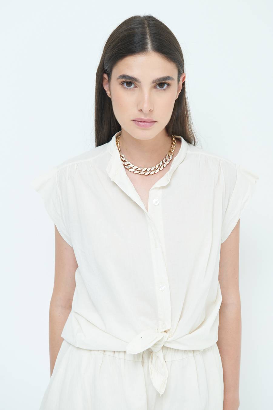 Kikisix CAMICIA SMANICATA CON NODO BURRO