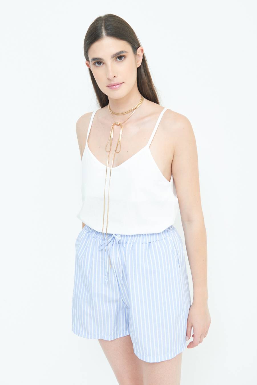 Kikisix CANOTTA SVASATA POPELINE BURRO