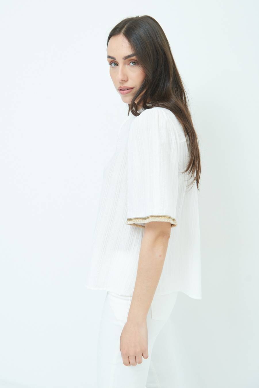 Kikisix CASACCA CON INSERTO ORO BIANCO